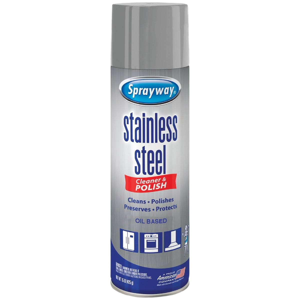 Oil-based stainless steel cleaner and polish spray can for cleaning and protecting appliances under $50 in cleaning supplies collection