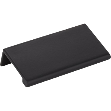 Matte black 60mm tab pull for cabinets and furniture in hardware and home improvement collections