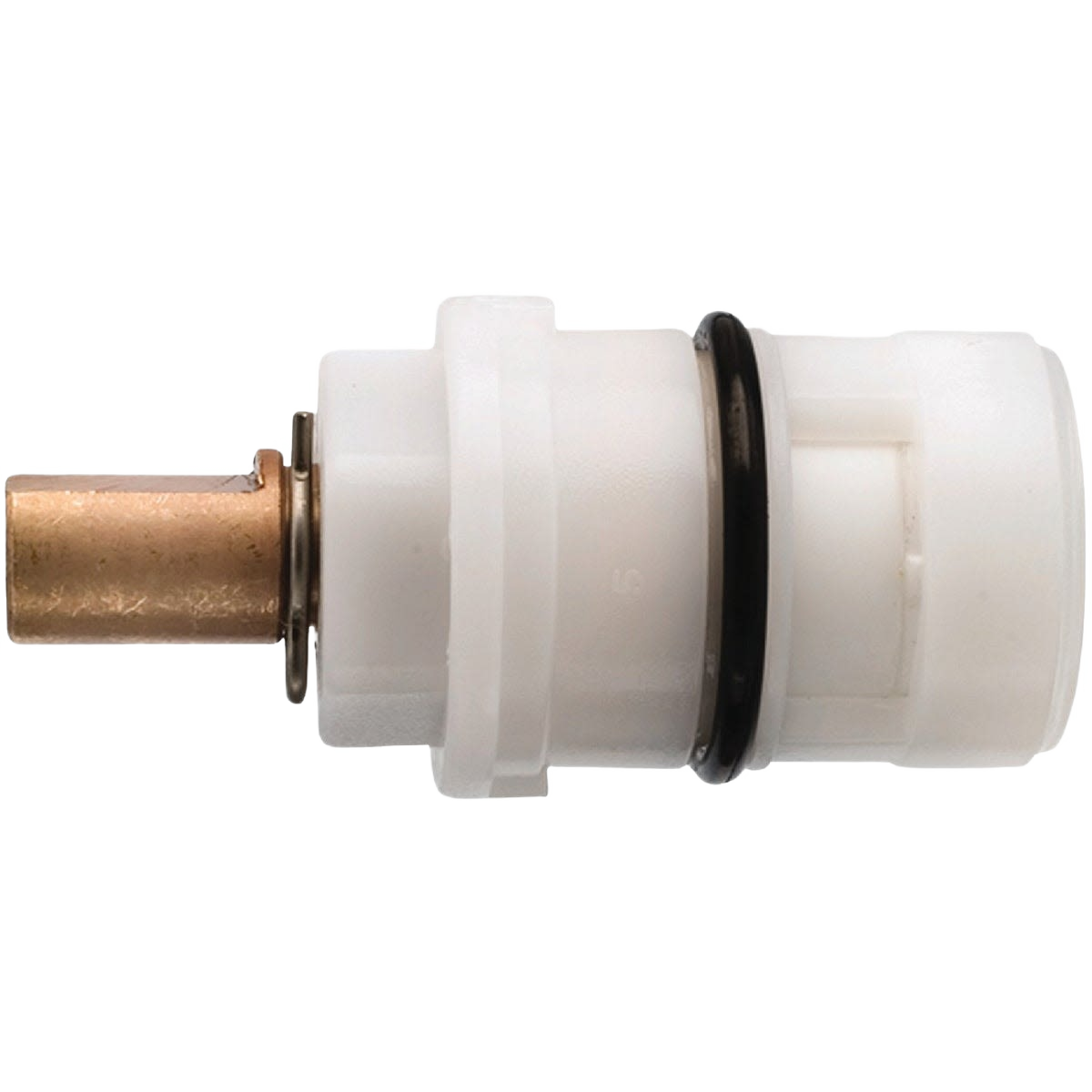 White and brass faucet stem replacement part for plumbing repair and faucet maintenance under $50 collection