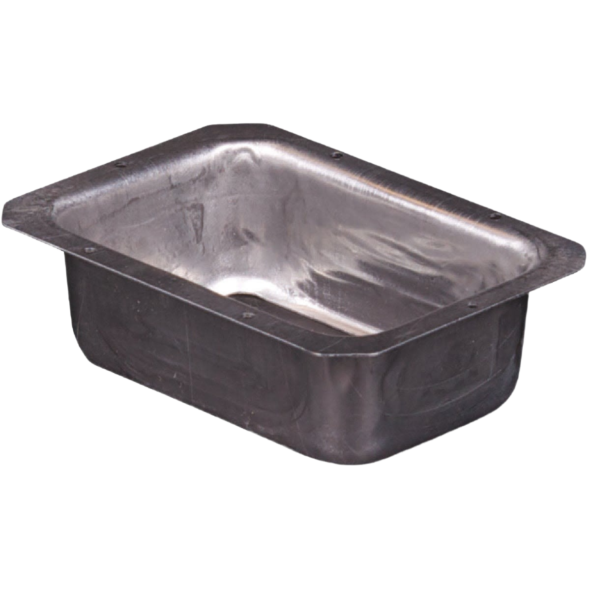 Rectangular metal recessed container with milled aluminum finish for home improvement or tool use