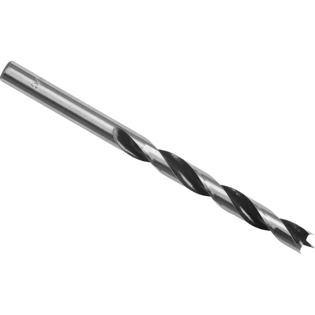 High-speed steel brad point drill bit with precision-ground tip for accurate hole drilling in woodworking and tool accessories collections