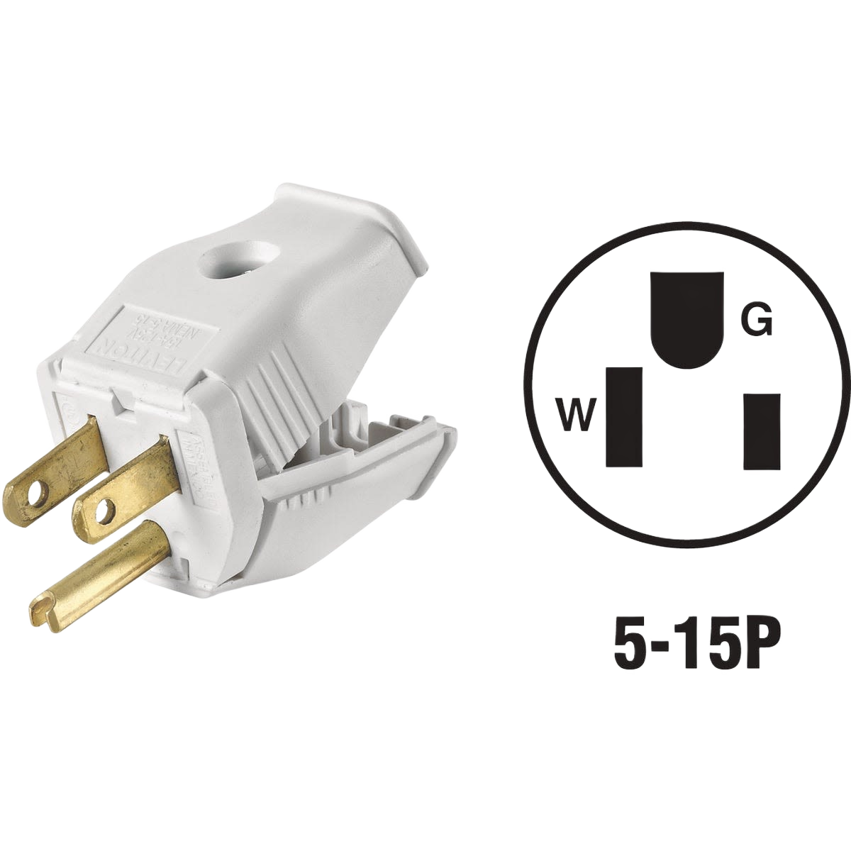 Leviton 15 Amp White Clamp Tight Cord Plug - Durable & Safe – Hartville ...