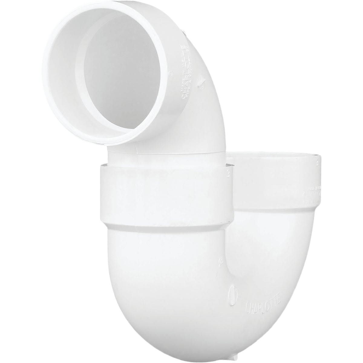White PVC plumbing P-trap pipe fitting for sink and bathtub drainage in Pipes & Fittings and Plumbing collections