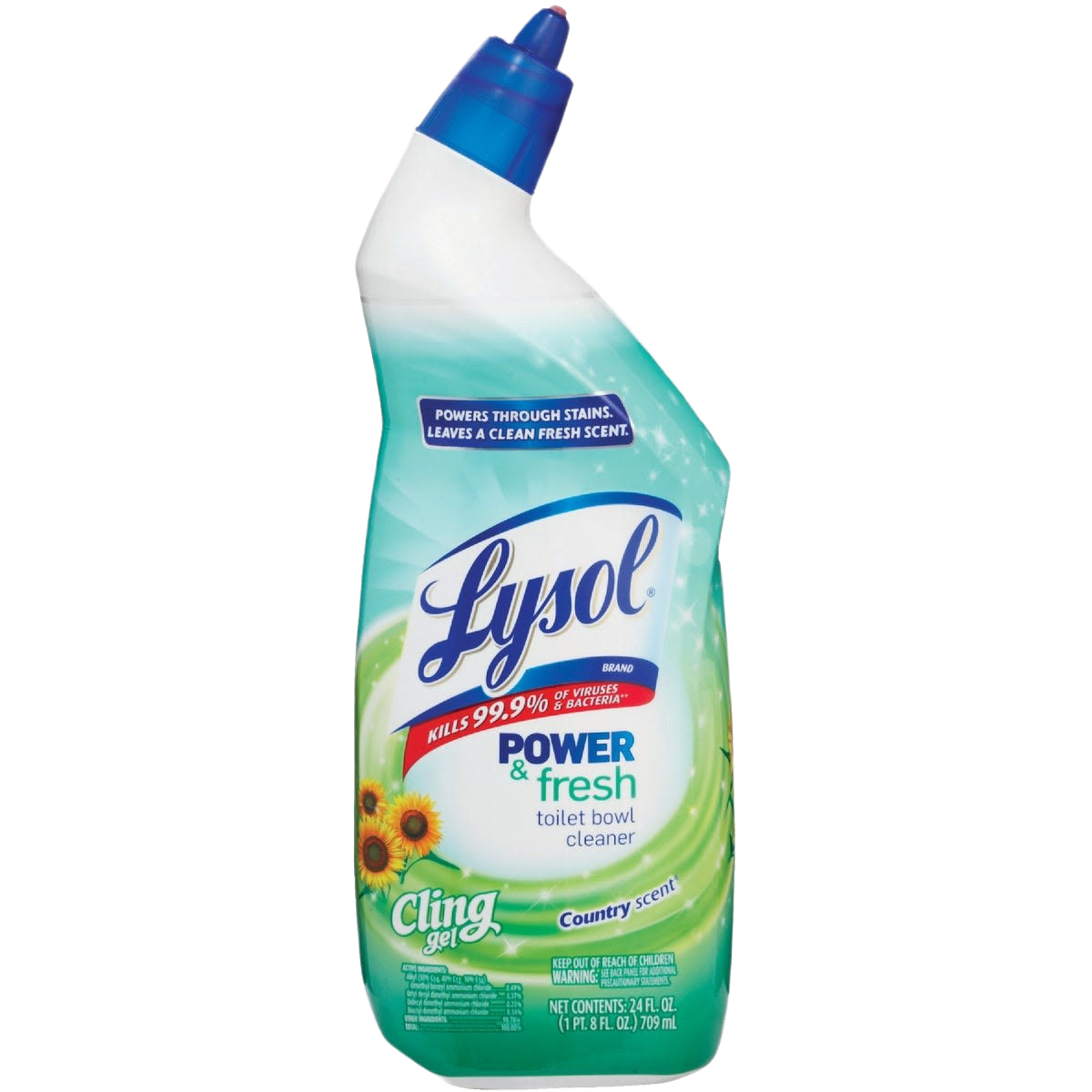 Bottle of Lysol Cling Gel toilet bowl cleaner with country scent in bathroom cleaning supplies collection under $50