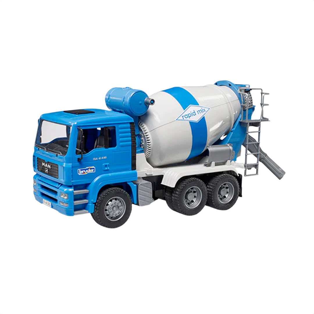 Blue and white Bruder toy cement mixer truck from Vehicles & Remote Controlled Toys collection for imaginative play
