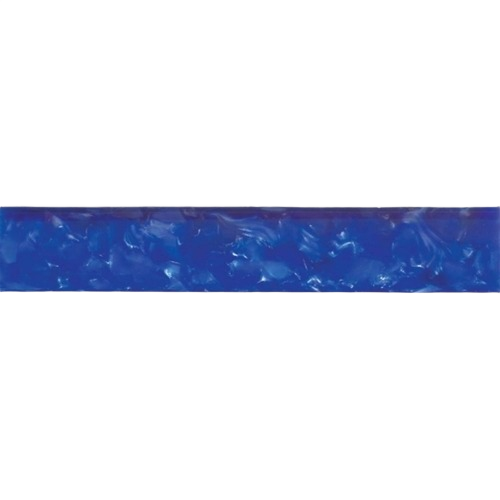 Blue acrylic pen blank with marbled translucent pattern for woodworking tool accessories and craft projects