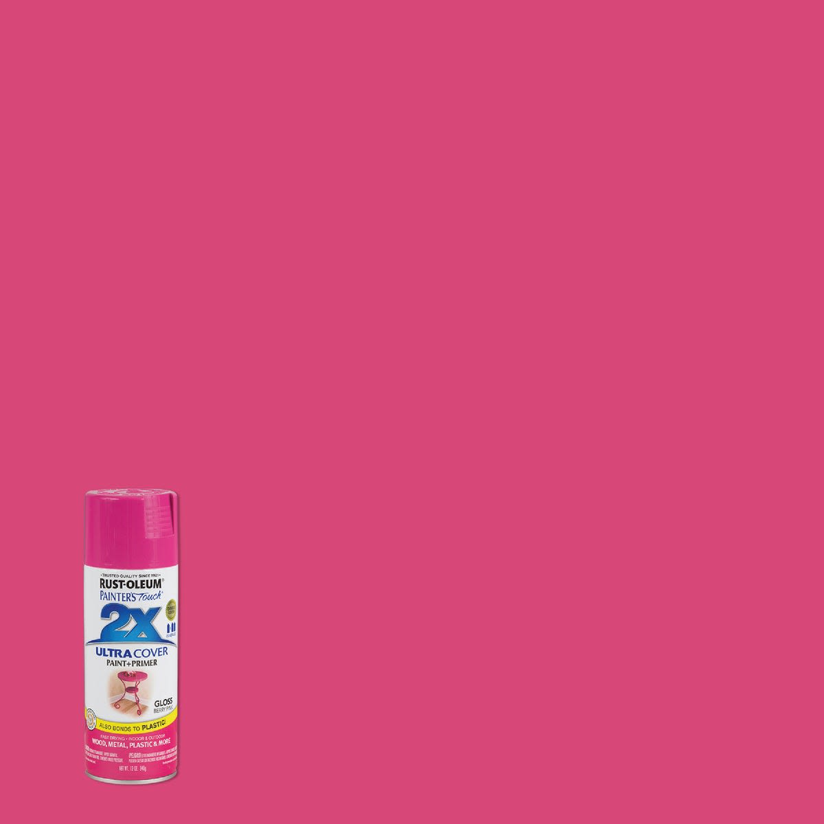 Rust-Oleum Berry Pink Gloss Spray Paint & Primer 12 oz – Hartville Hardware