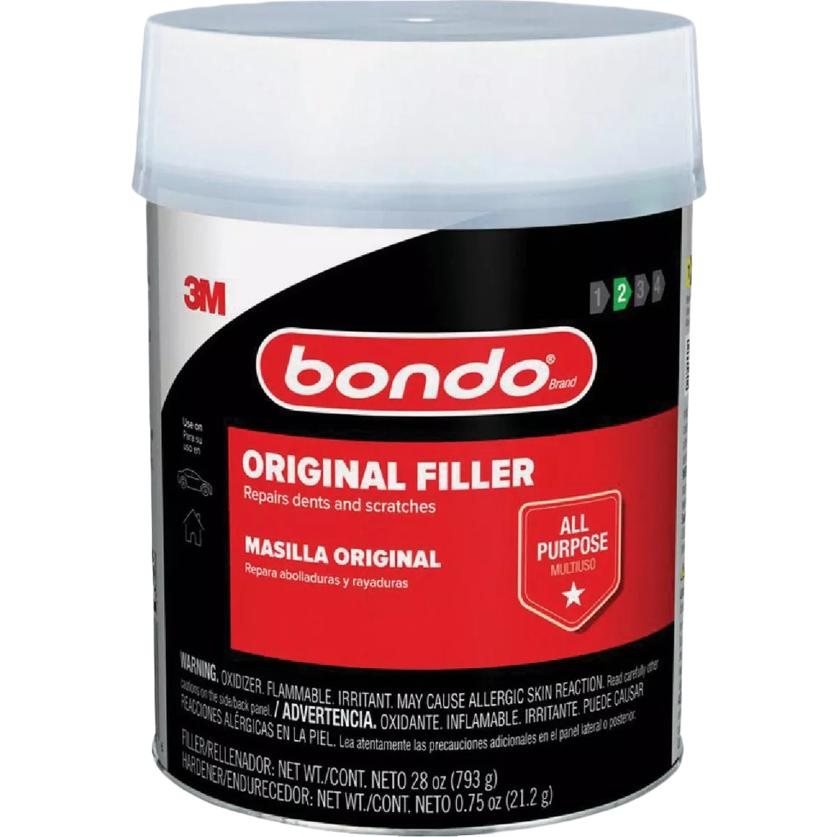 Container of original filler body repair compound for auto maintenance and autobody repair under $50 collections