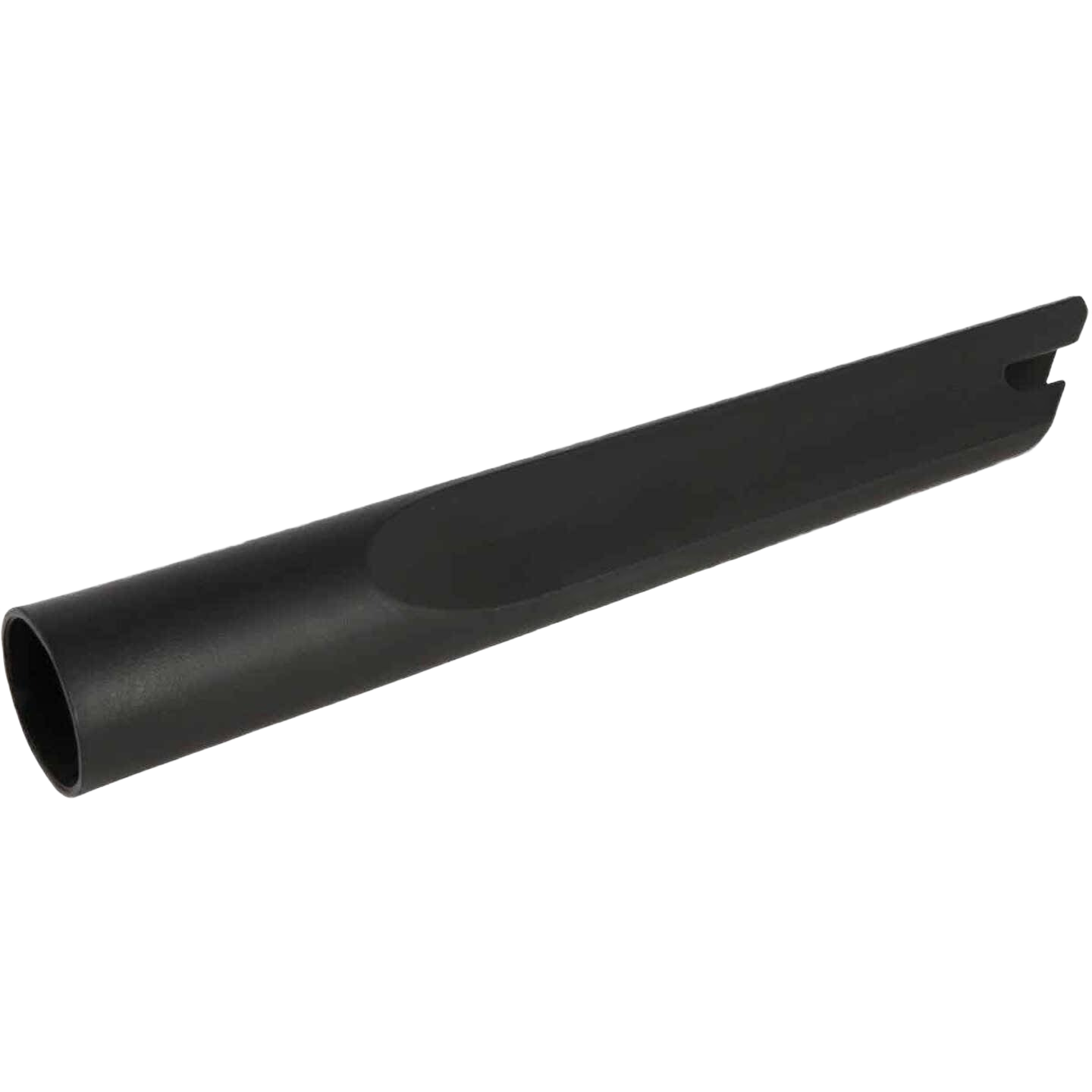 Black plastic crevice tool attachment designed for detailed cleaning with wet/dry vacuum tools and home projects