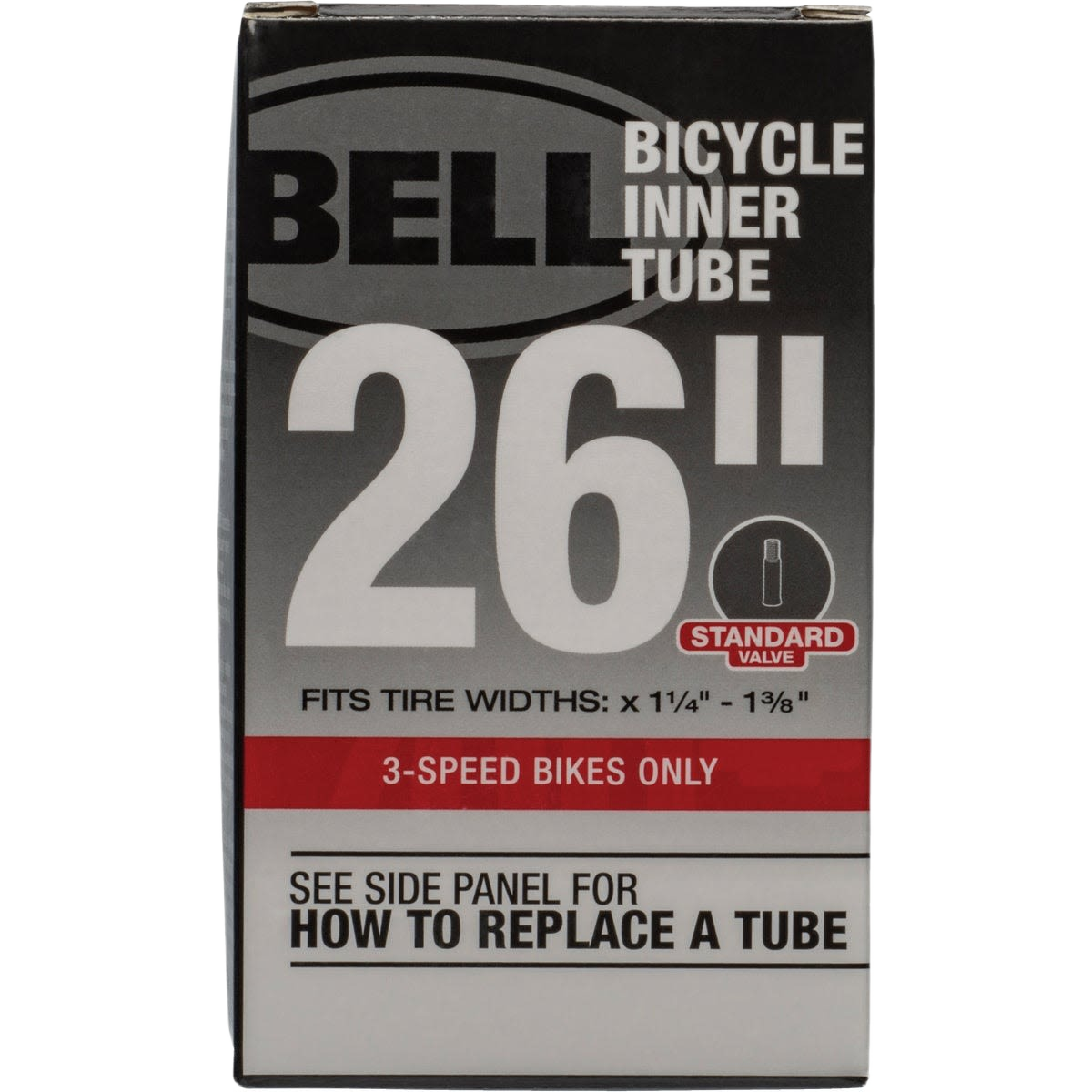 Packaging of Bell 26-inch bicycle inner tube for 3-speed bikes in Parts & Lubricants and Under $25 collections