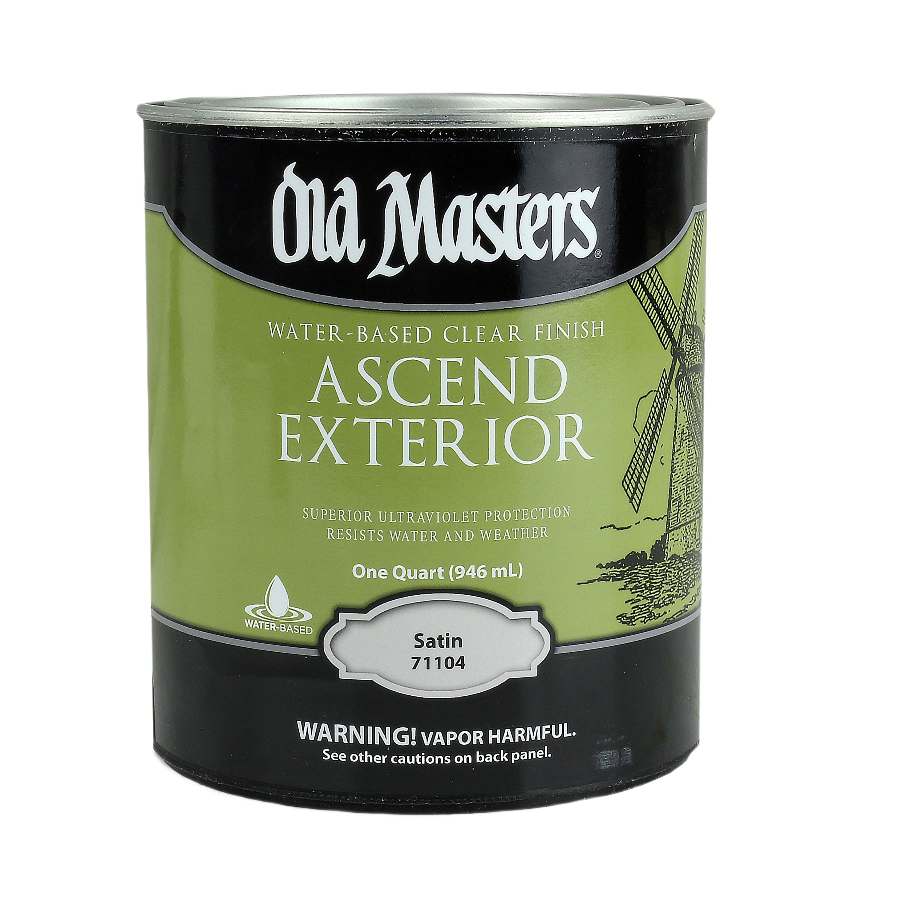 Old Masters Ascend Exterior Satin Clear Finish Quart – Hartville Hardware
