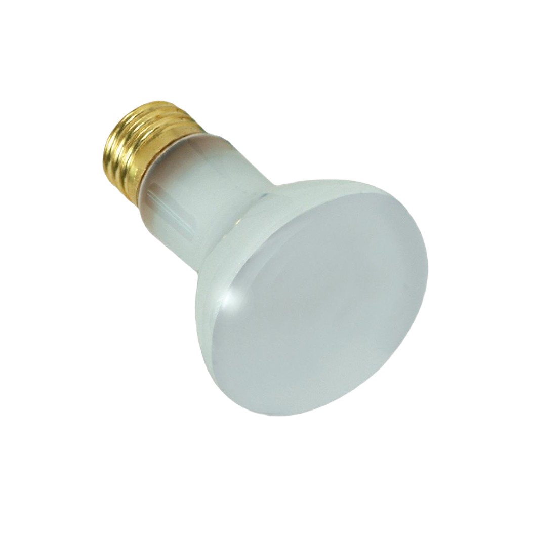 Frosted incandescent R20 light bulb with medium screw base for versatile home and electrical lighting applications
