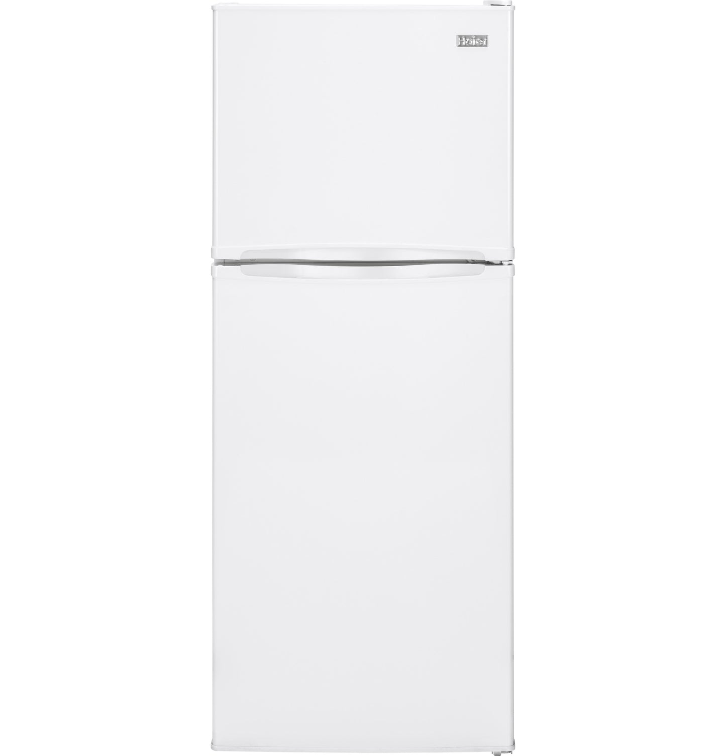 White freestanding top freezer refrigerator with curved handle in Refrigerators and Kitchen & Kitchenware collection