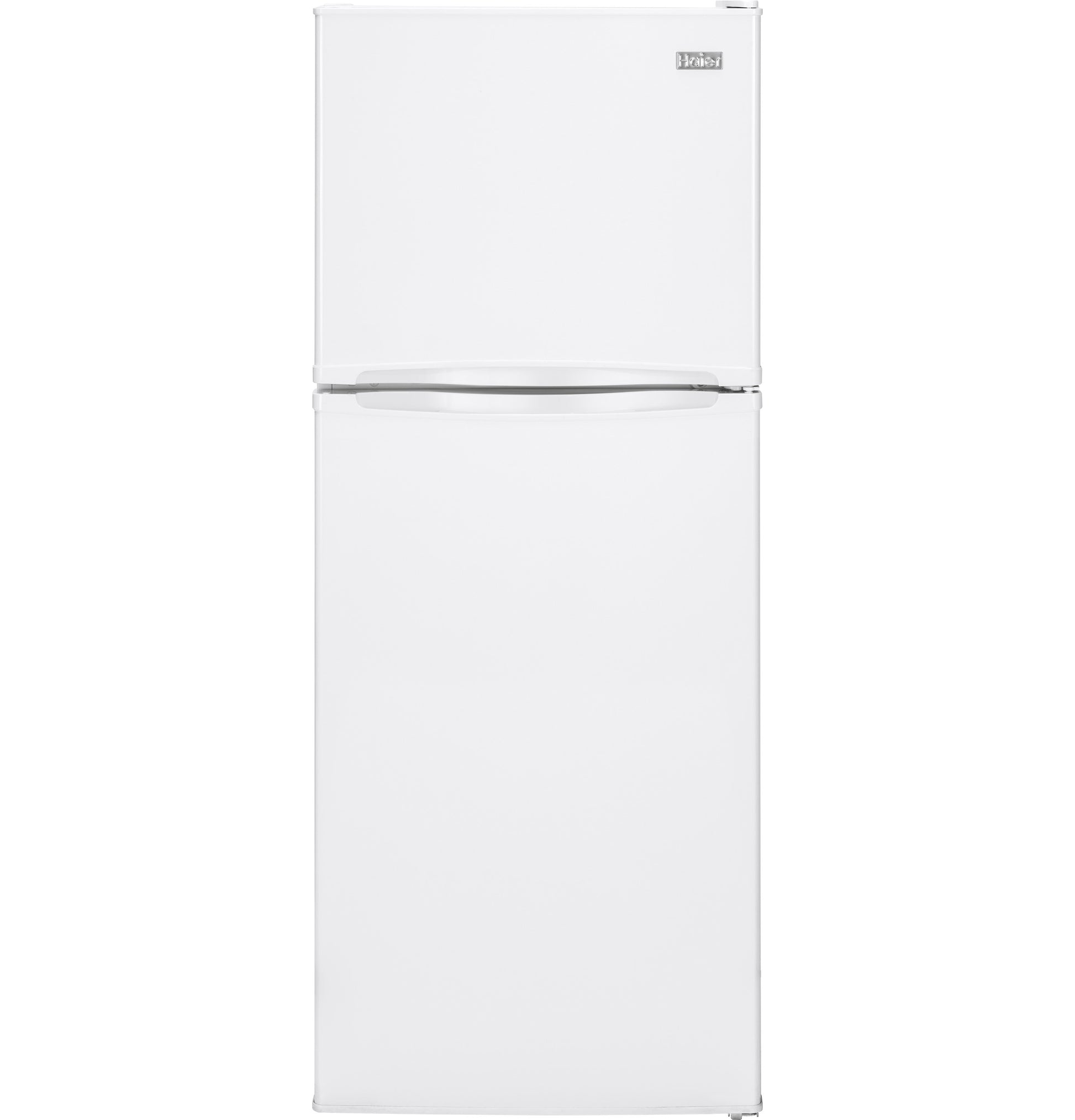 White freestanding top freezer refrigerator with curved handle in Refrigerators and Kitchen & Kitchenware collection