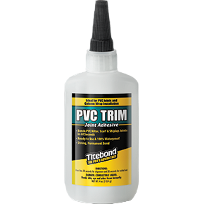 4 oz. bottle of Titebond PVC trim joint adhesive for PVC and column wrap installation in glue and paint supplies collections
