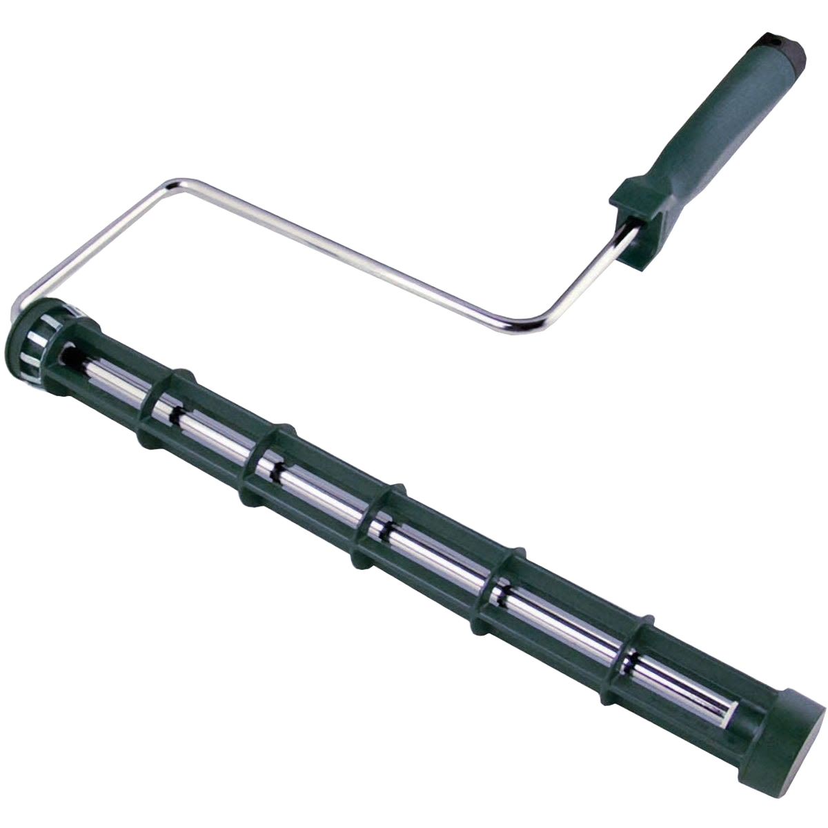 14-inch threaded roller frame with quick-release spring and fiberglass-reinforced cage for paint supplies and home improvement tools