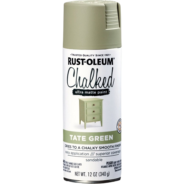 Can of Tate Green ultra matte chalked spray paint for home improvement in Specialty Paint under $50 collections