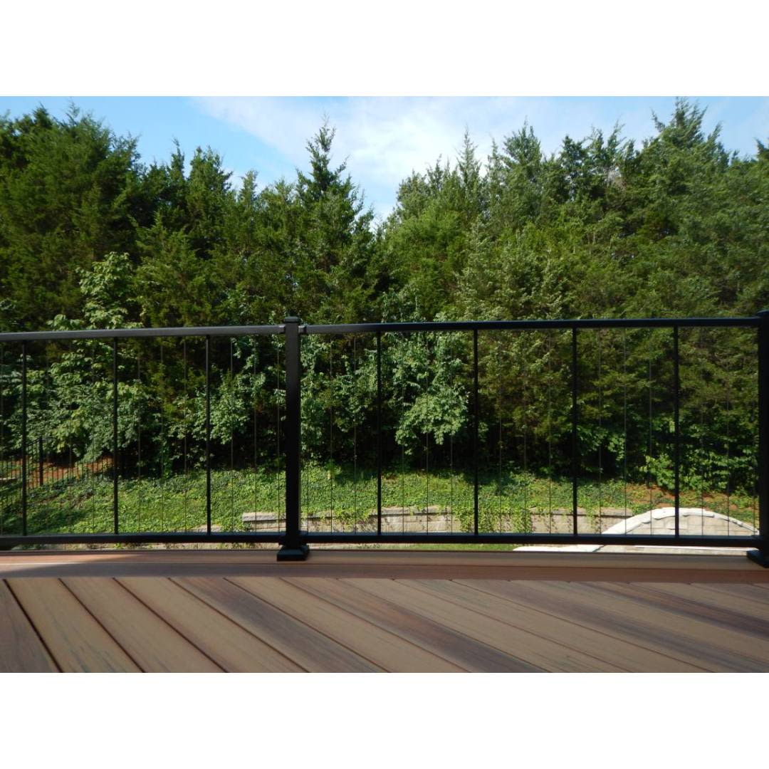 Westbury 8 ft Black VertiCable Aluminum Railing for Level – Hartville ...