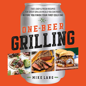 Cookbook cover featuring smoke-infused grilling recipes with images of grilled meat and burger for outdoor living collections