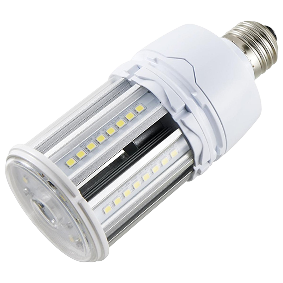 18 watt LED HID corncob replacement bulb with aluminum heat sink for energy-efficient lighting in electrical projects