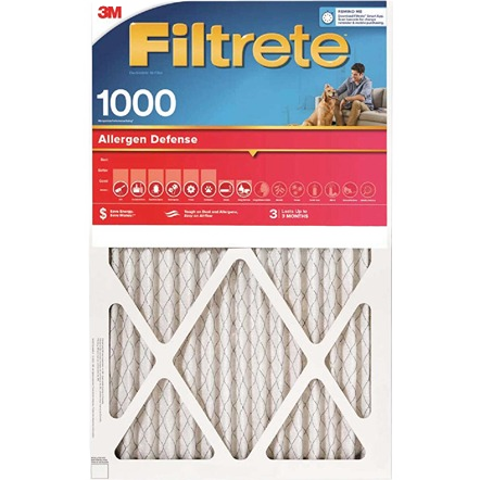 Filtretre Allergen Defense furnace filter with 1000 MPR for improved air quality in heating and cooling systems under $50 collections