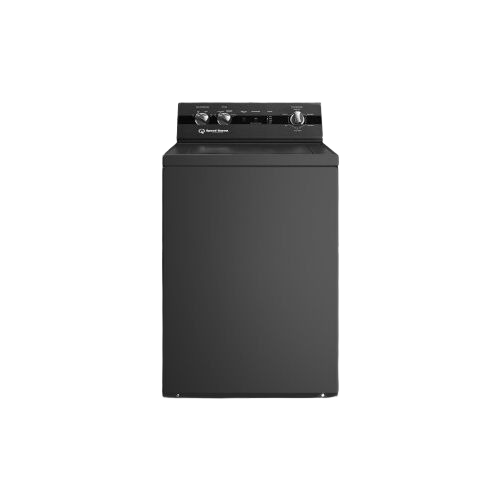 Matte black top load washer with classic dial controls from Washers and Appliances collections