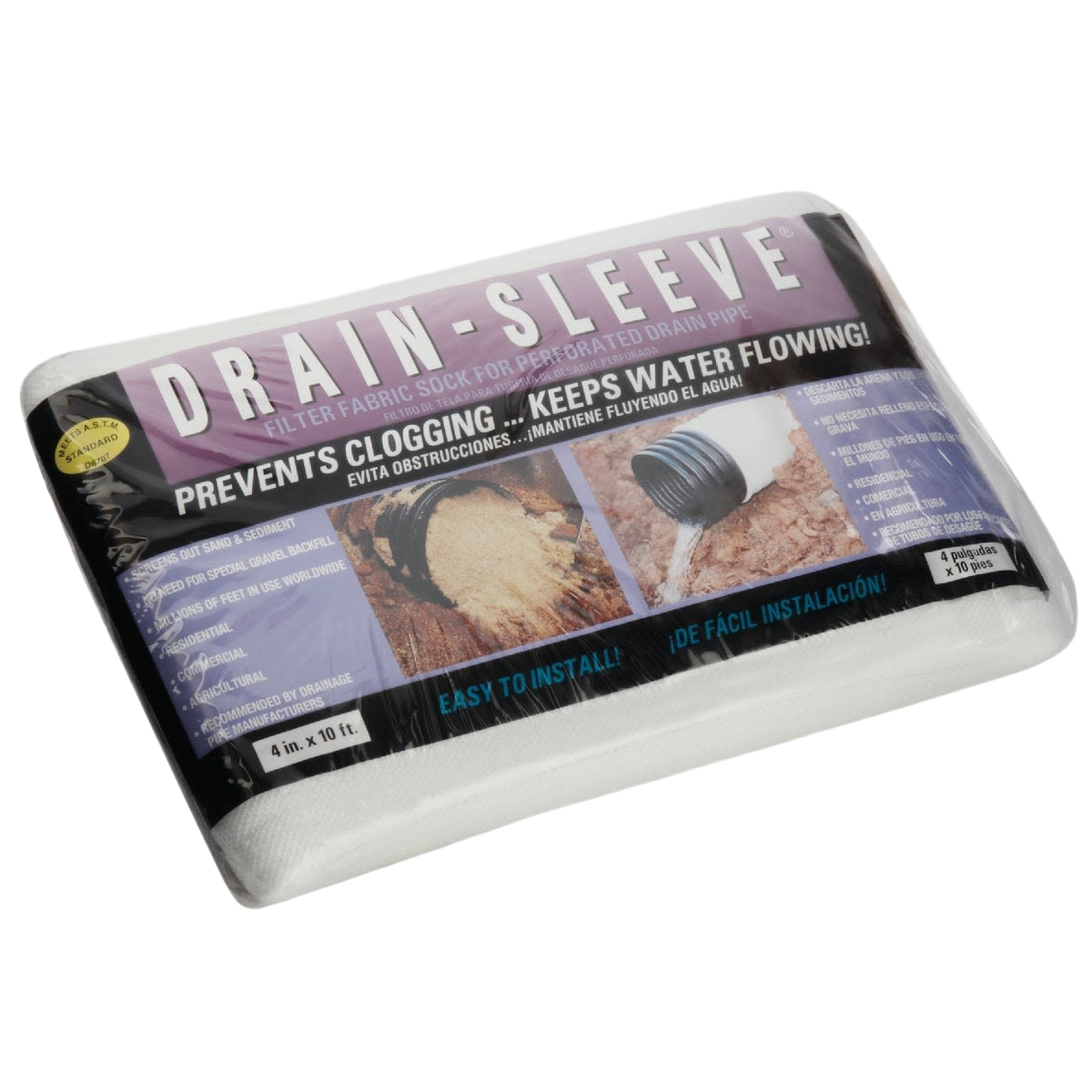 Drain-sleeve filter fabric sock designed for sediment filtration in plumbing and drainage under $50 collections