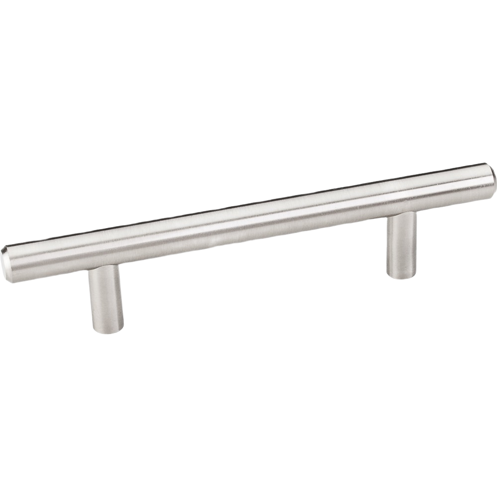 Satin nickel 96mm bar pull with modern tubular design for cabinet and furniture hardware in home improvement collections