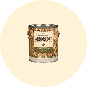 Paint can featuring a bark-textured label with the brand name 